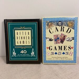 After Dinner Games 90s Restoration Hardware 2 Book LOT Card Games  Victorian art